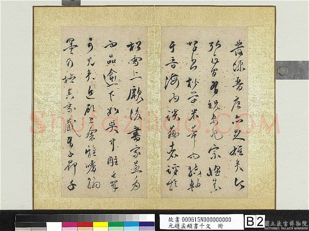 王逢年《草书韩愈琴操、跋赵孟頫草书千字文册》