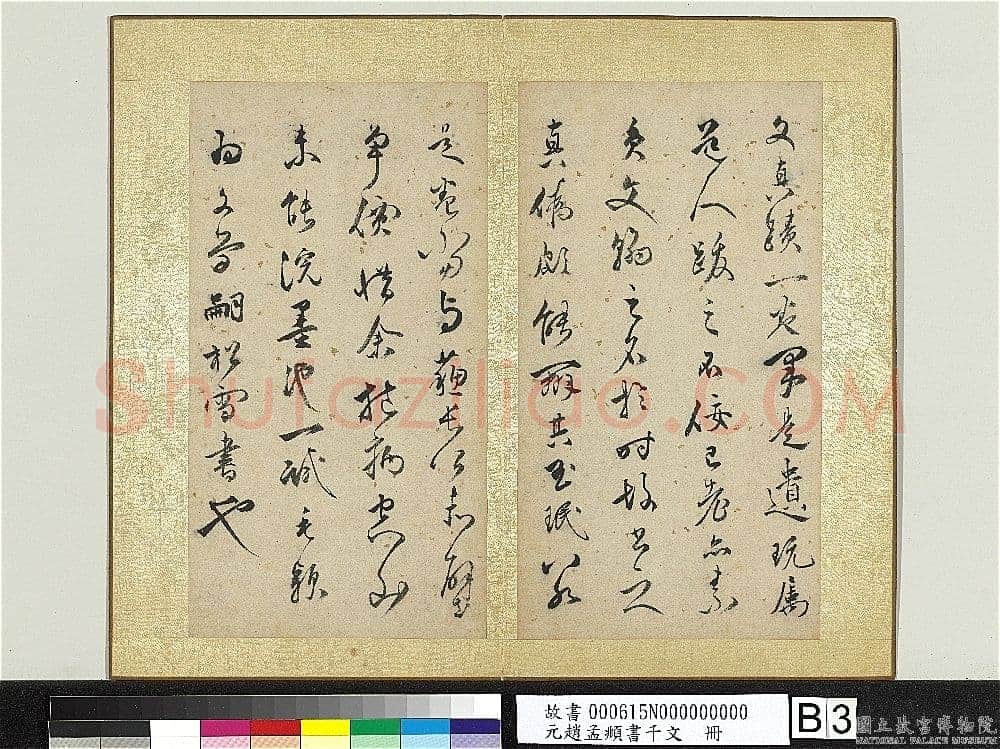 王逢年《草书韩愈琴操、跋赵孟頫草书千字文册》