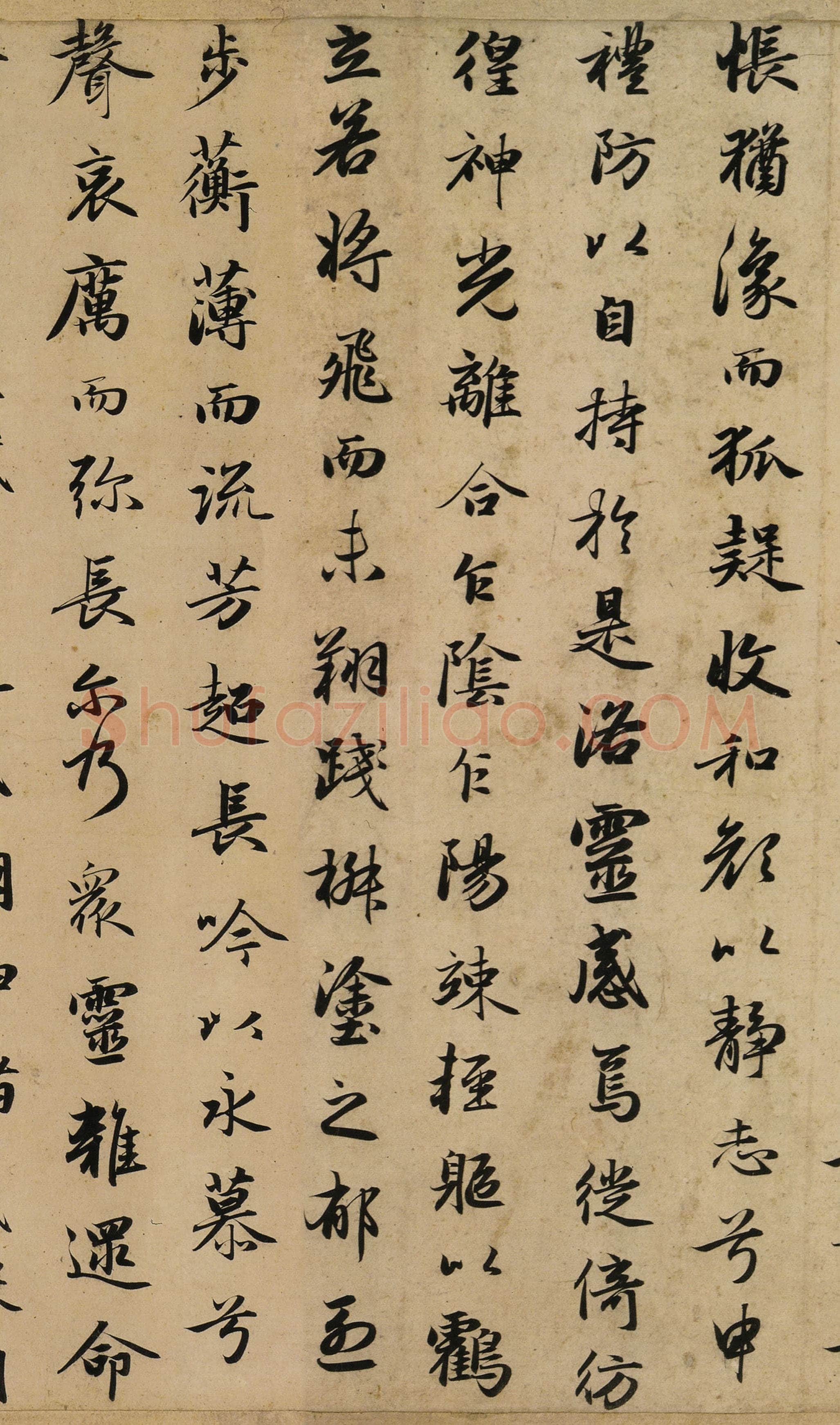 赵孟頫《洛神赋卷》纸本行书 29.2×193cm 大德四年(1300)天津市博物馆藏