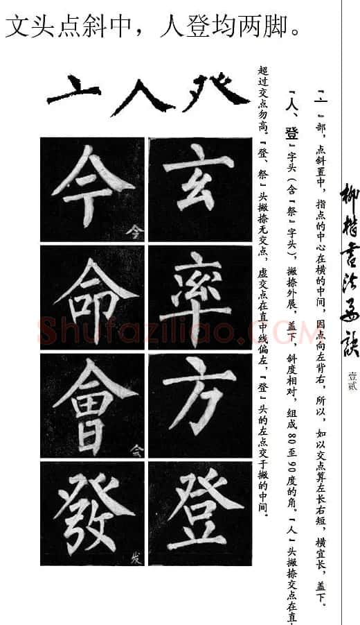 柳公权楷书学习字帖《柳体书法要诀》 | 软笔楷书字帖