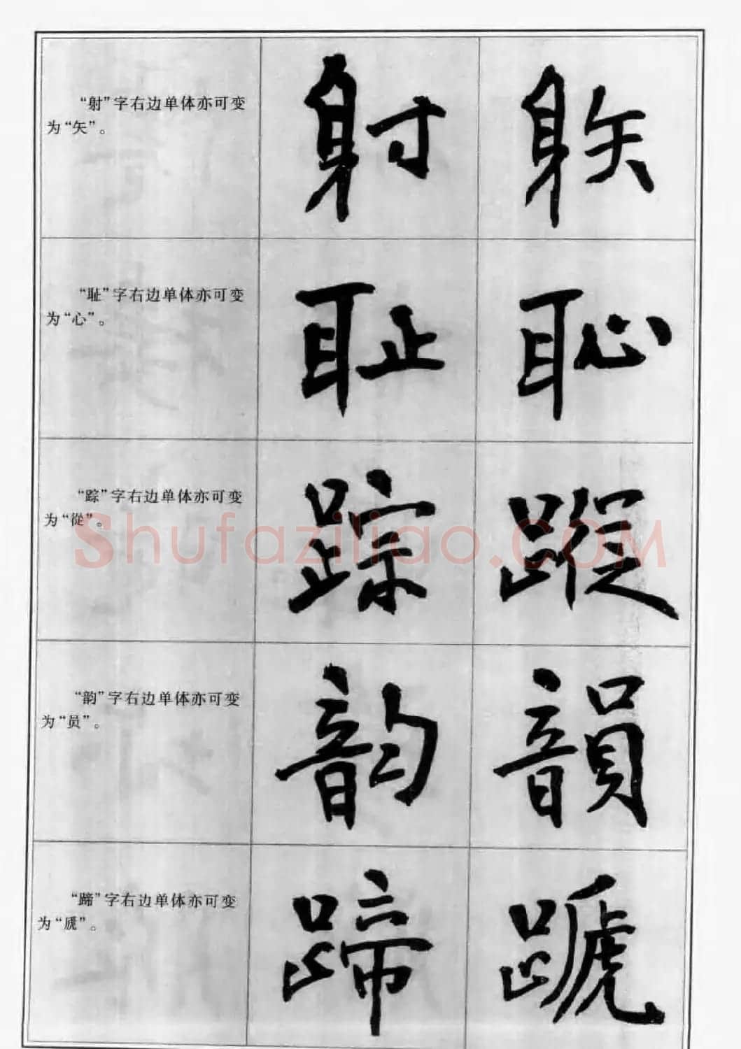 毛笔字帖教程《行书入门大字谱》 | 软笔行书字帖