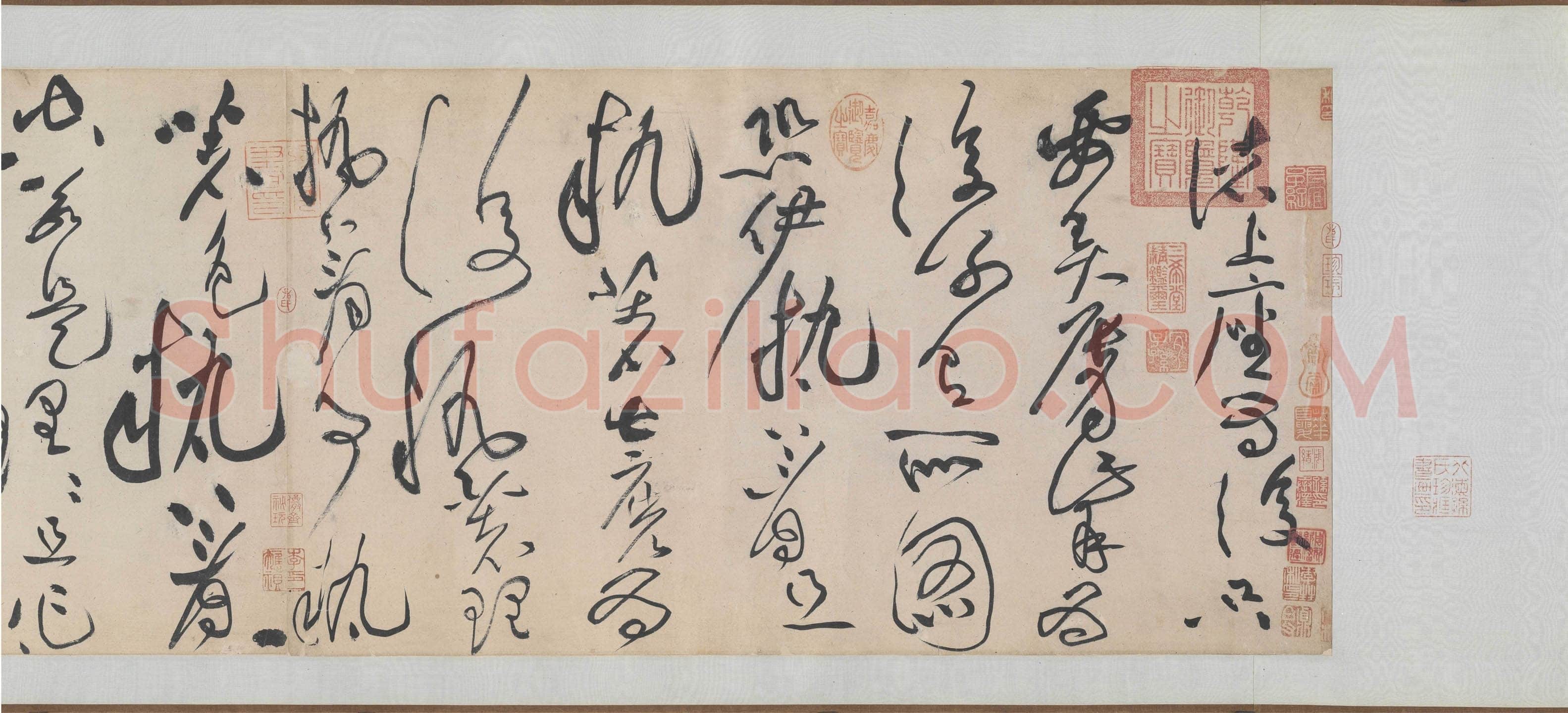 黄庭坚《诸上座草书卷》纸本,草书 33×729.5 约元符三年(1100年)北京故宫博物院藏