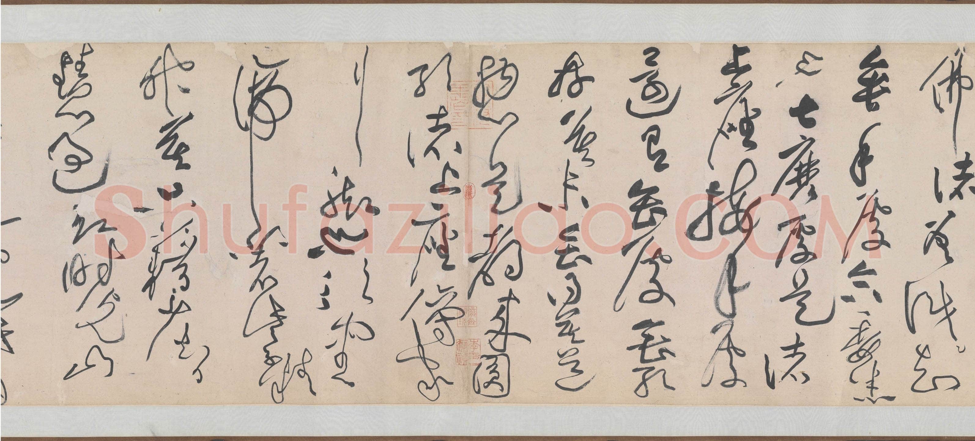 黄庭坚《诸上座草书卷》纸本,草书 33×729.5 约元符三年(1100年)北京故宫博物院藏