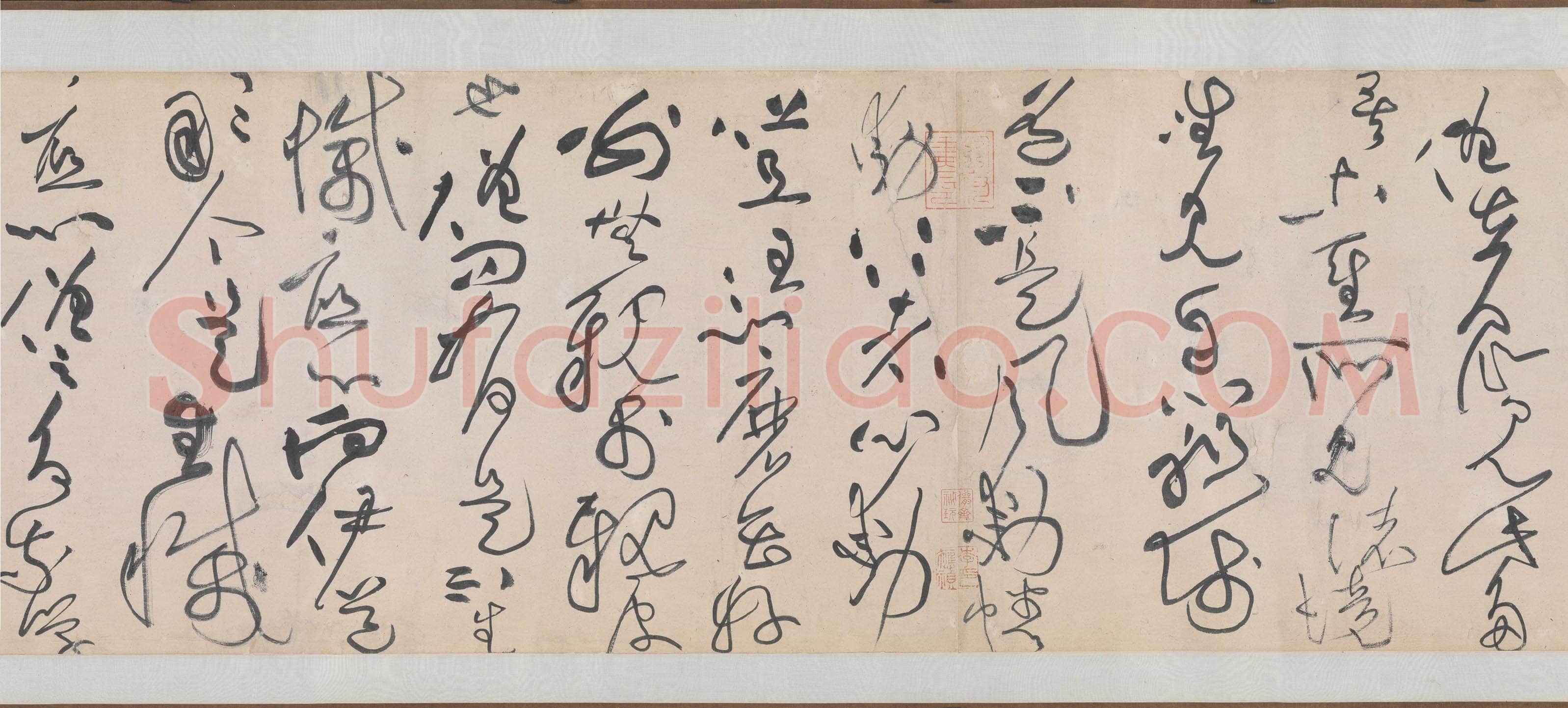 黄庭坚《诸上座草书卷》纸本,草书 33×729.5 约元符三年(1100年)北京故宫博物院藏