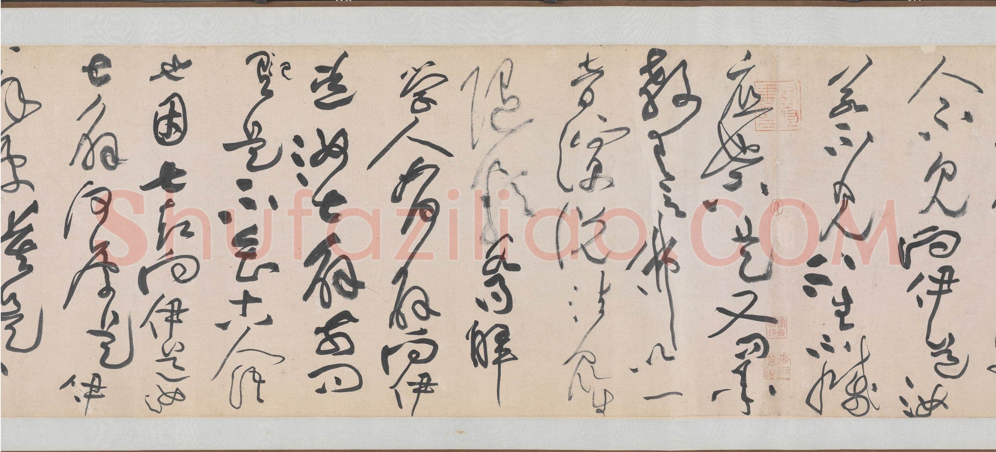 黄庭坚《诸上座草书卷》纸本,草书 33×729.5 约元符三年(1100年)北京故宫博物院藏