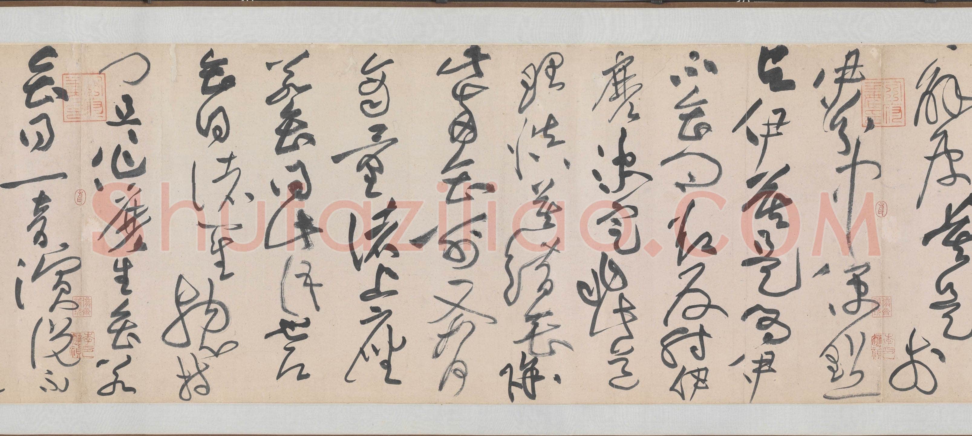 黄庭坚《诸上座草书卷》纸本,草书 33×729.5 约元符三年(1100年)北京故宫博物院藏