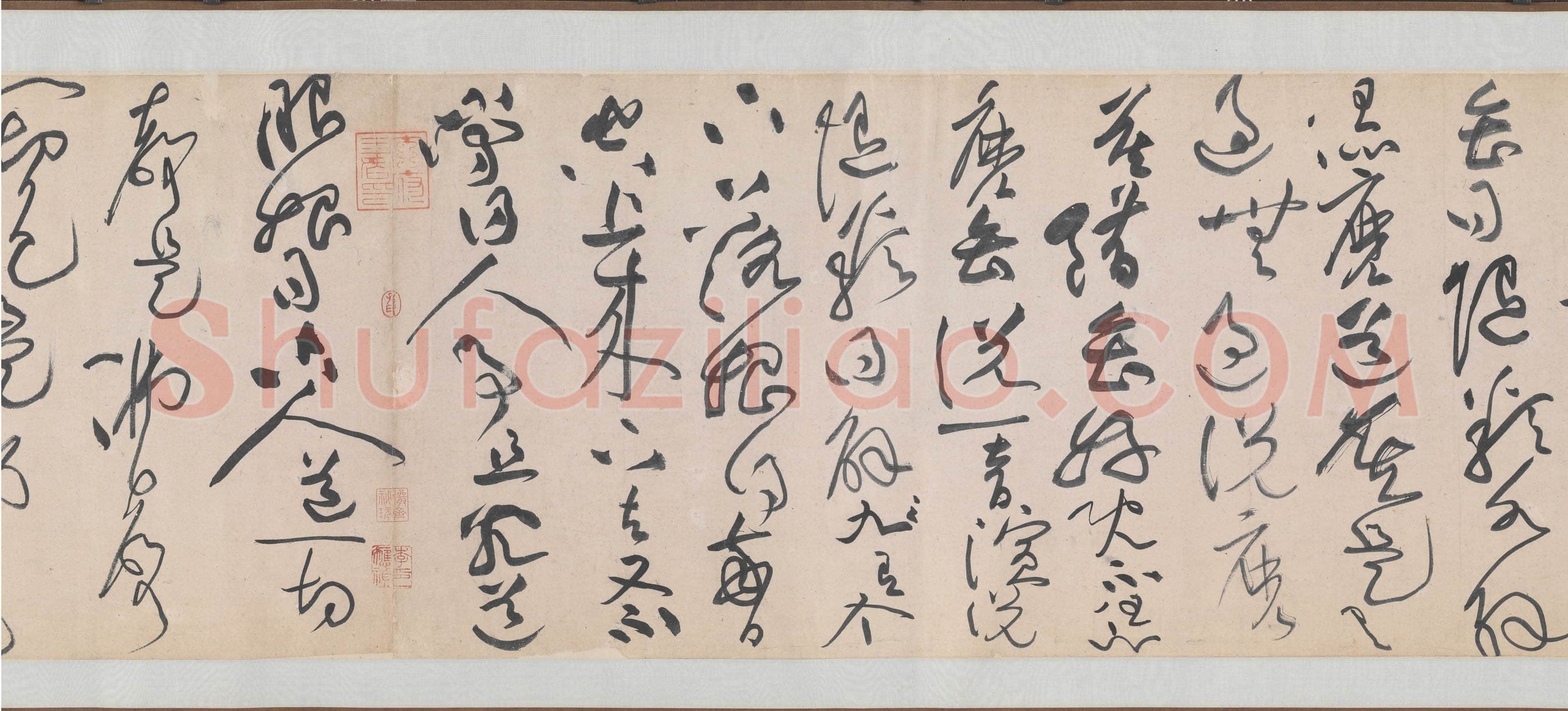 黄庭坚《诸上座草书卷》纸本,草书 33×729.5 约元符三年(1100年)北京故宫博物院藏