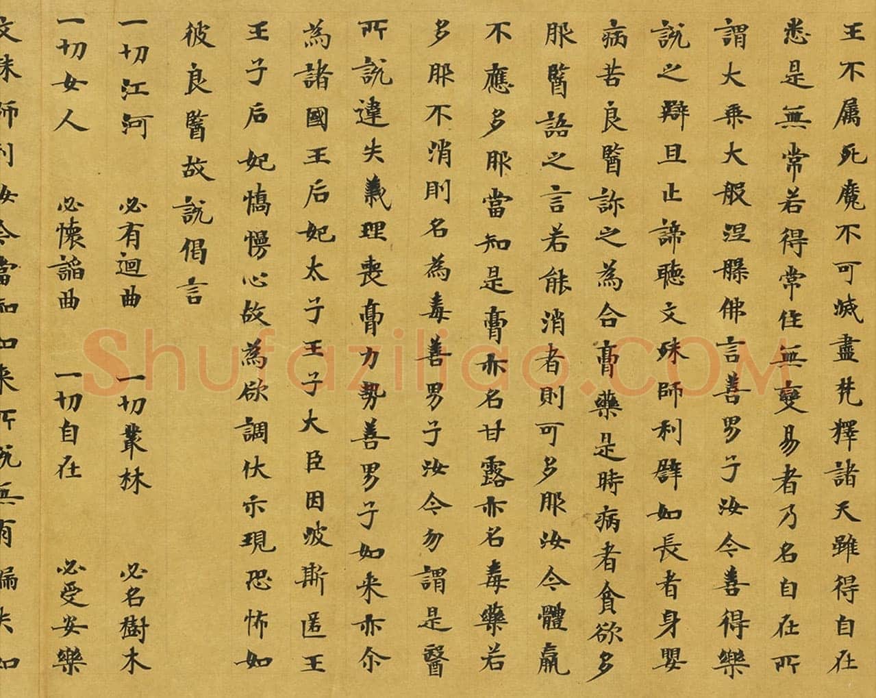 敦煌书法敦煌书法大般涅槃经,摘自东晋至北宋大般涅槃经2