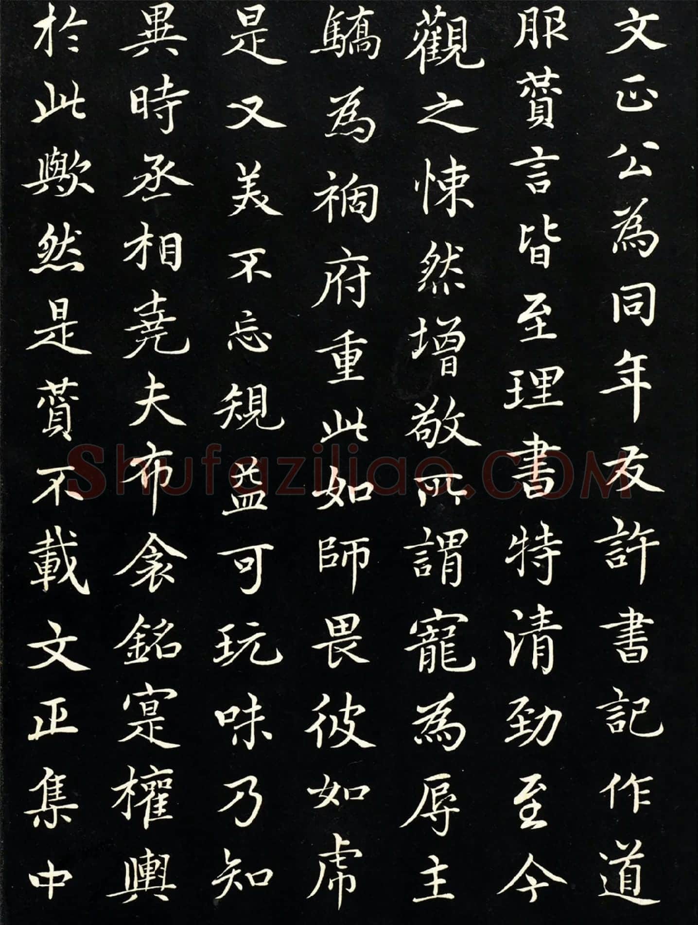 胡助行楷书题跋《范仲淹道服赞》