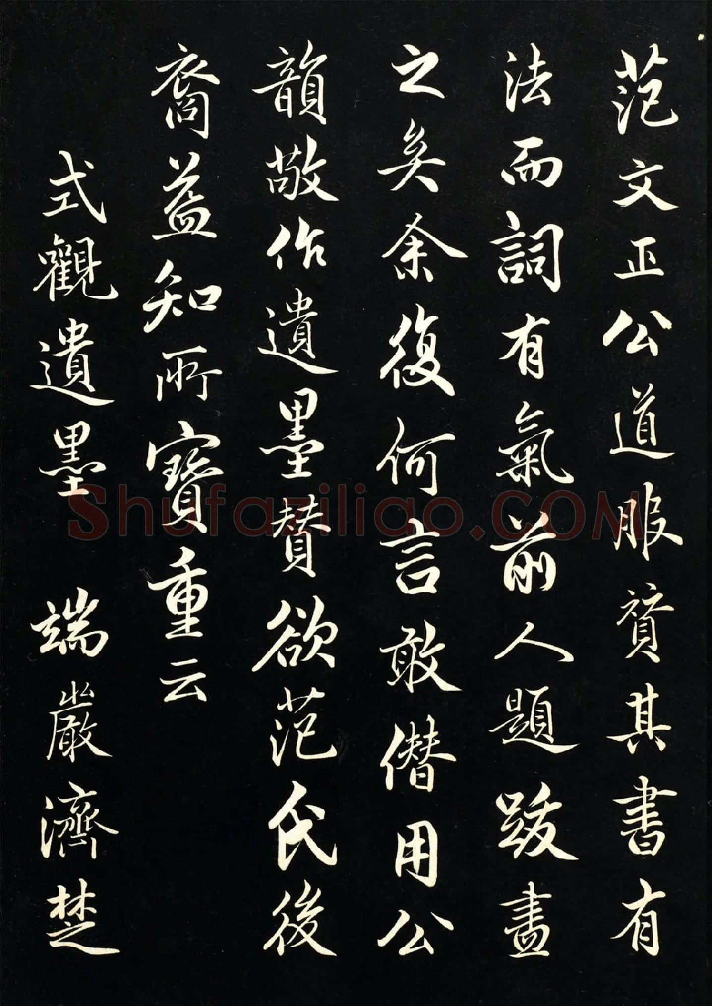 戴仁行楷书题跋《范仲淹道服赞》