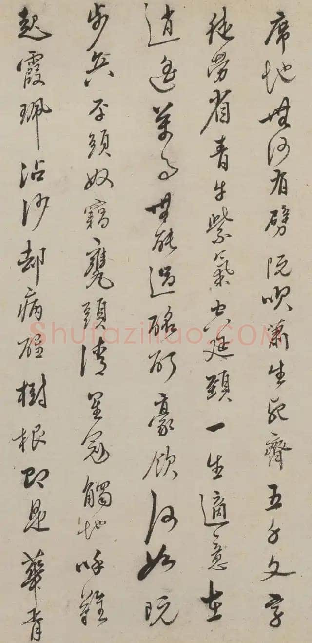 唐寅《临李公麟饮中八仙歌图并书长卷》水墨 纸本 行书 31.8×826cm 正德丁丑(1517)辽宁省博物馆藏