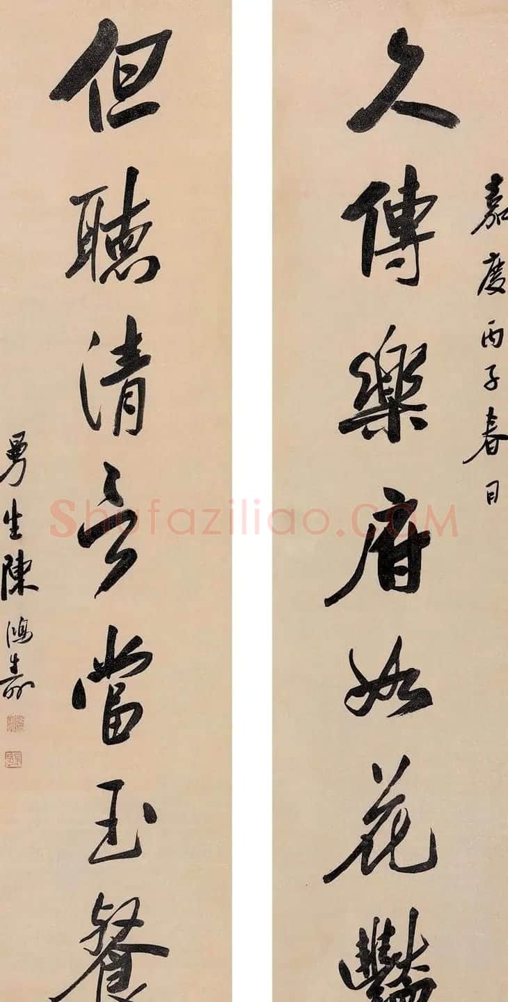 清代大师陈鸿寿书法对联专辑 | 名家书法作品赏析