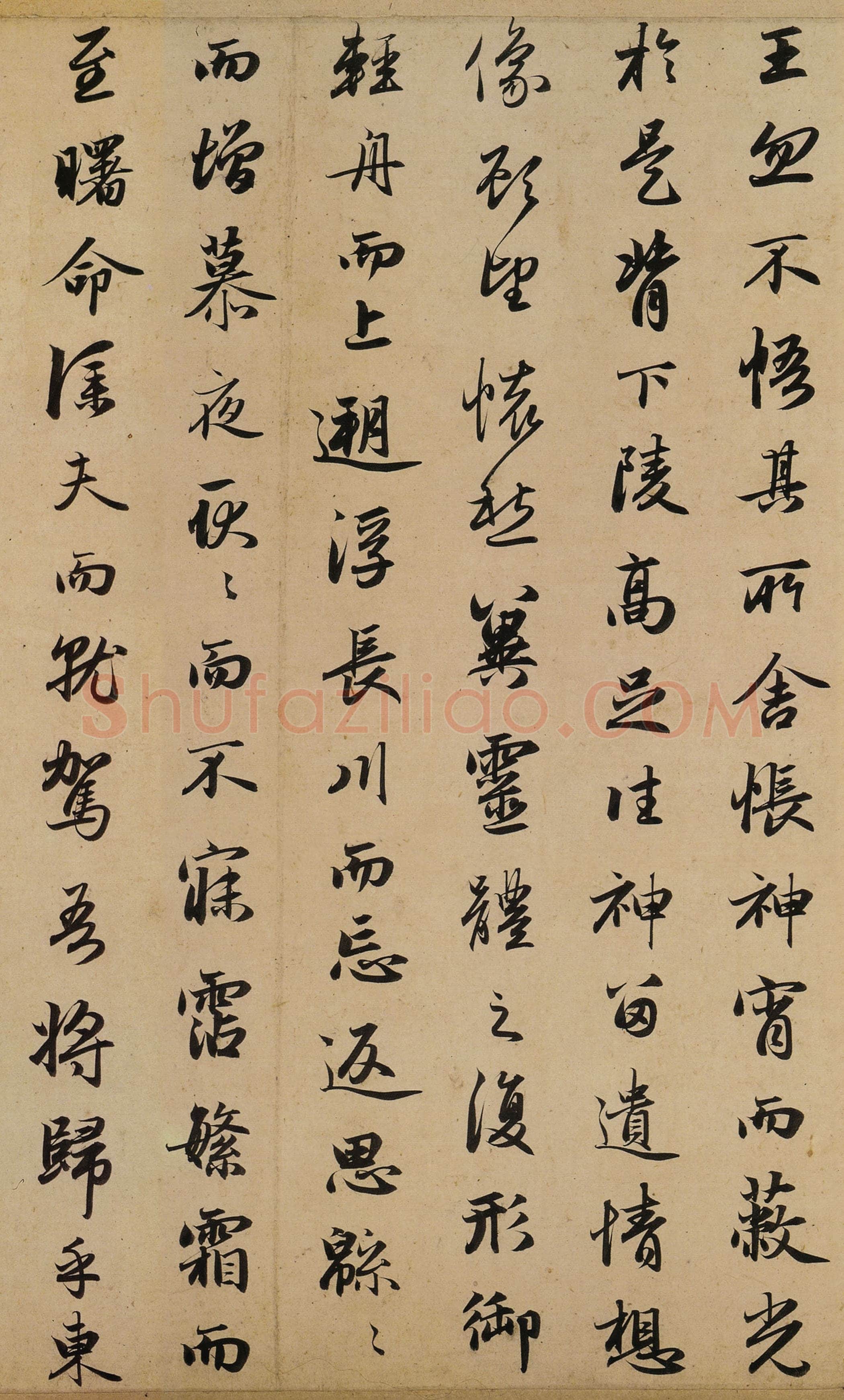 赵孟頫《洛神赋卷》纸本行书 29.2×193cm 大德四年(1300)天津市博物馆藏