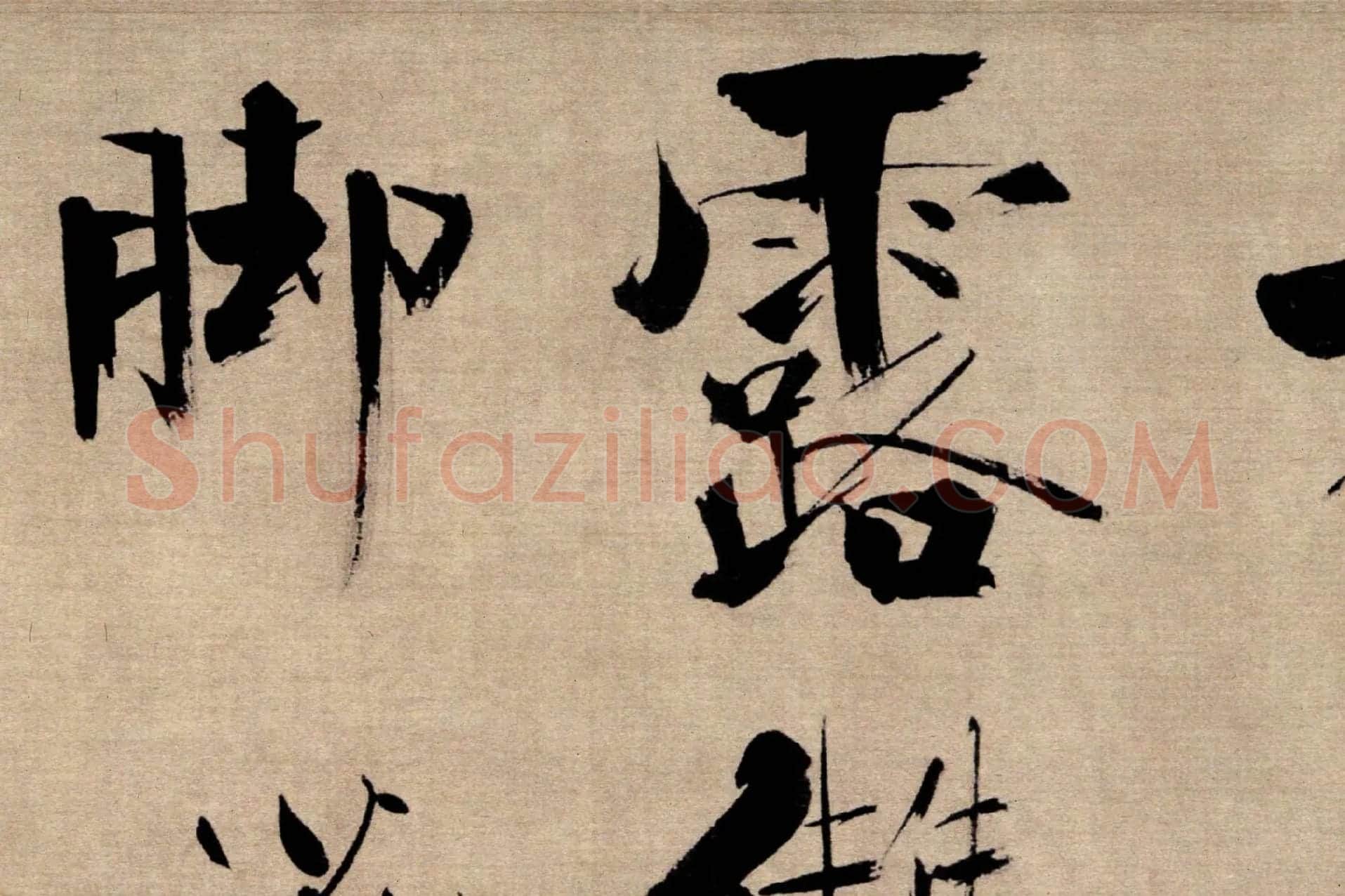 张即之行书《双松图歌》局部 (4)