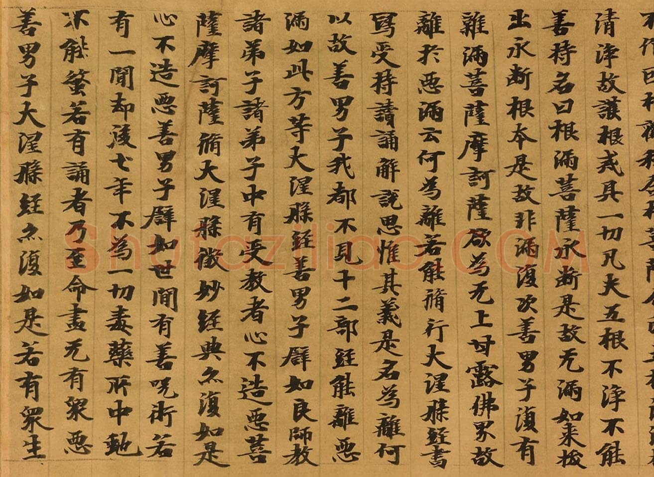 敦煌书法敦煌书法大般涅槃经,摘自东晋至北宋大般涅槃经5