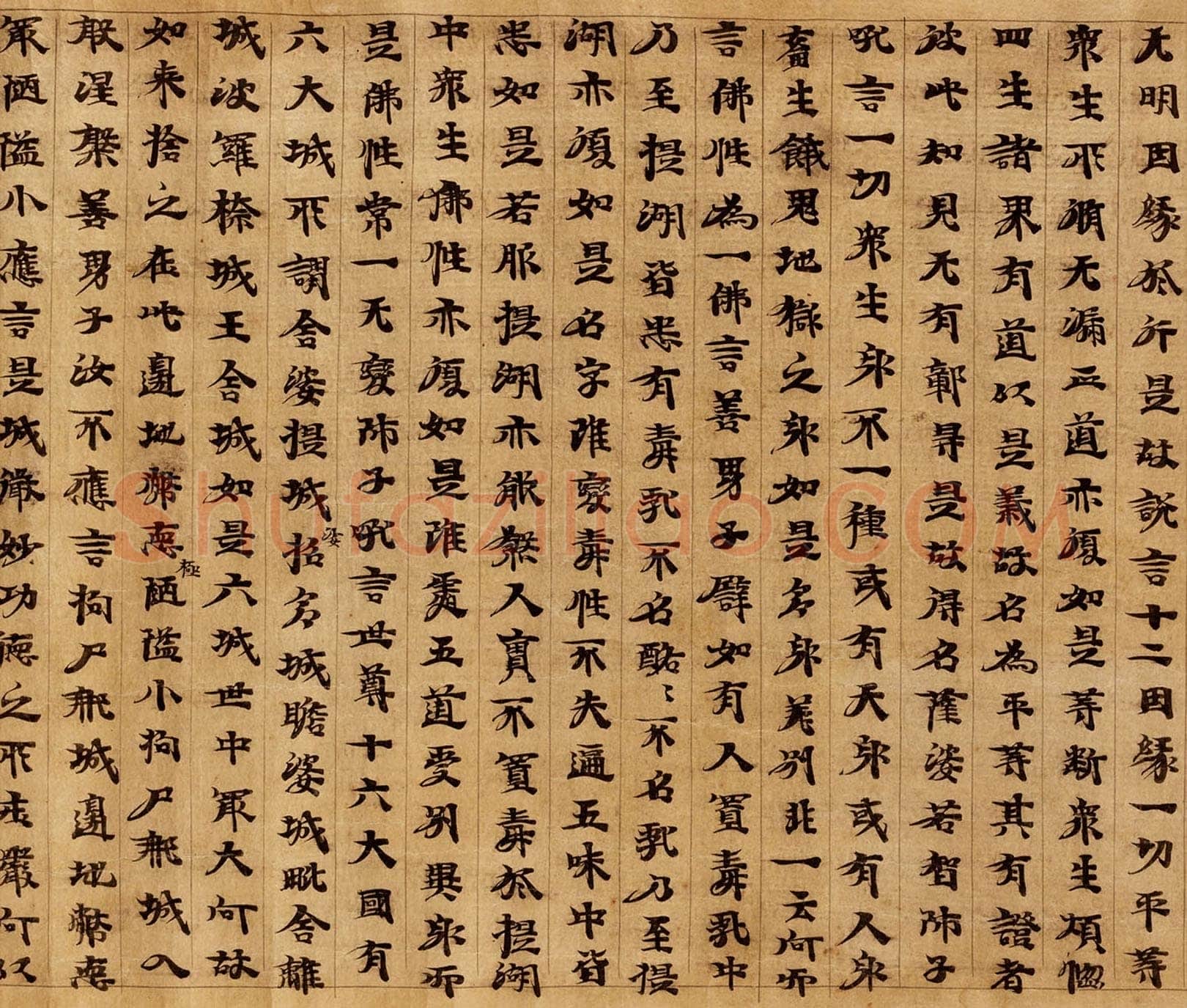 敦煌书法敦煌书法大般涅槃经,摘自东晋至北宋大般涅槃经7