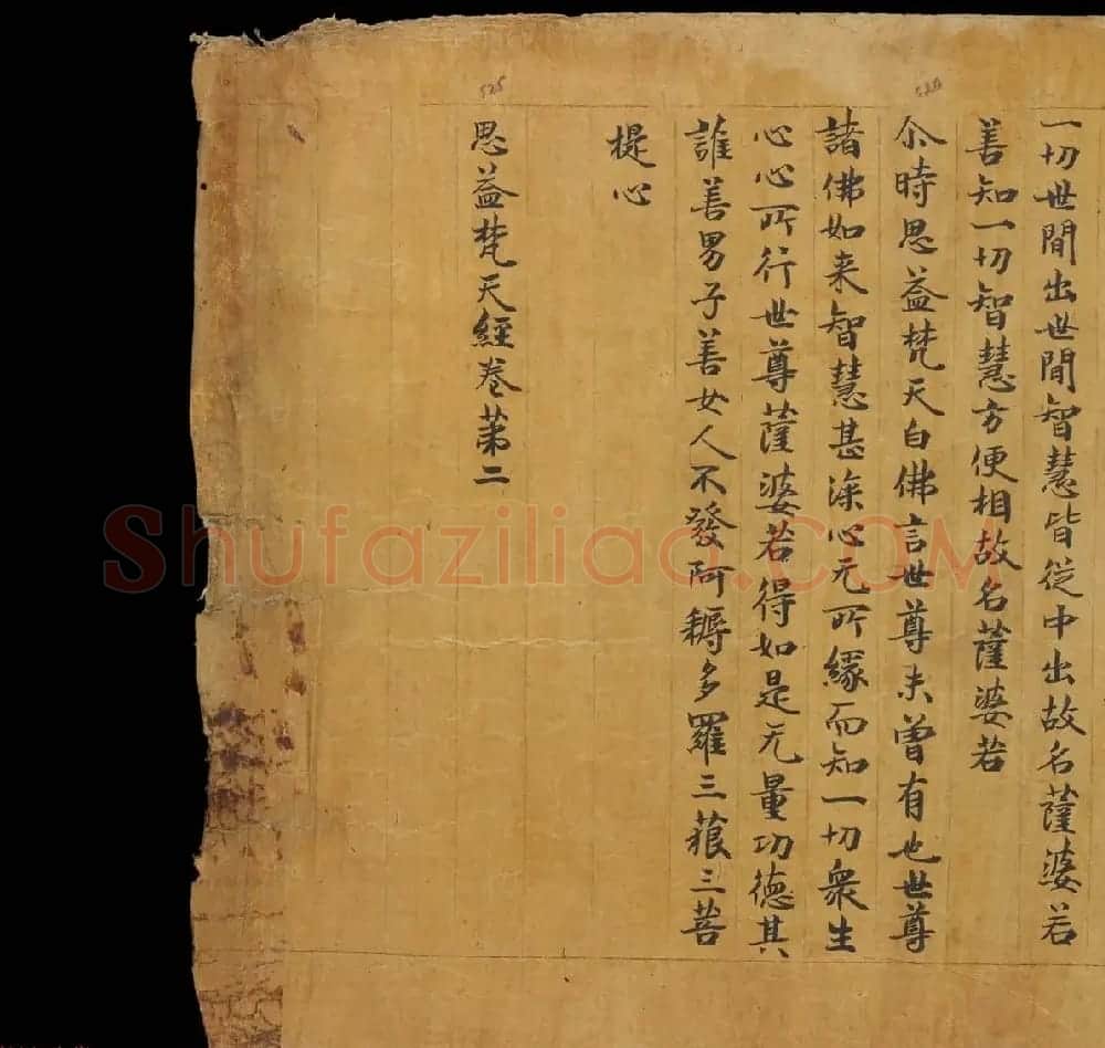敦煌书法文献《思益梵天所问经卷第二》俄罗斯科学院藏 | 敦煌写经鉴赏