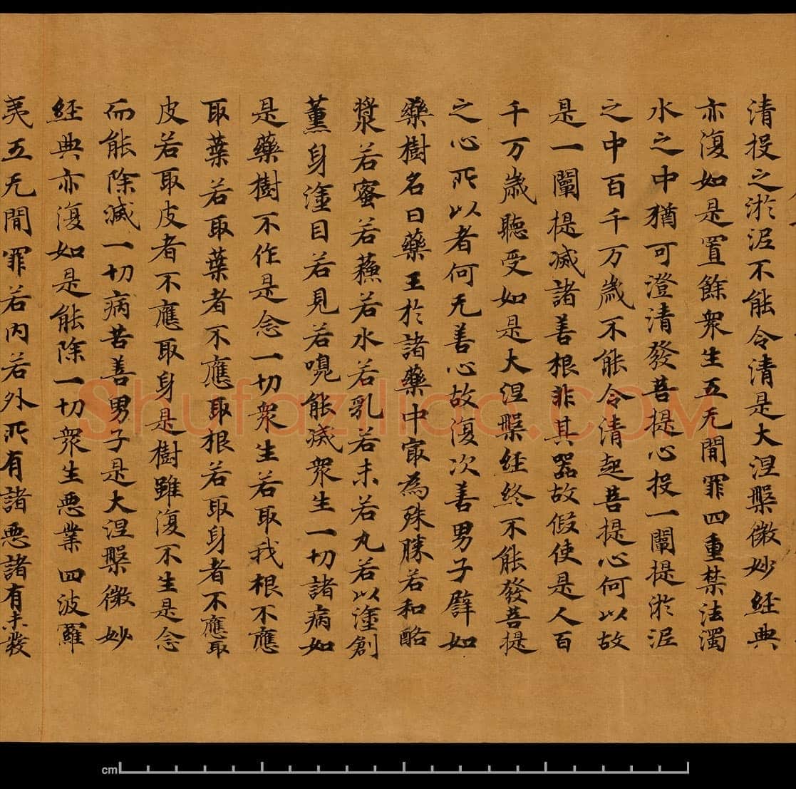 敦煌书法敦煌书法大般涅槃经,摘自东晋至北宋大般涅槃经8