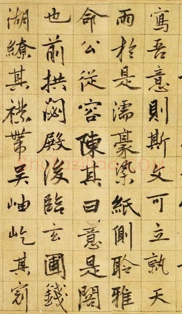张雨《台仙阁记行书卷》绫本 35.6×172.3cm 至正五年(1345)上海博物馆藏