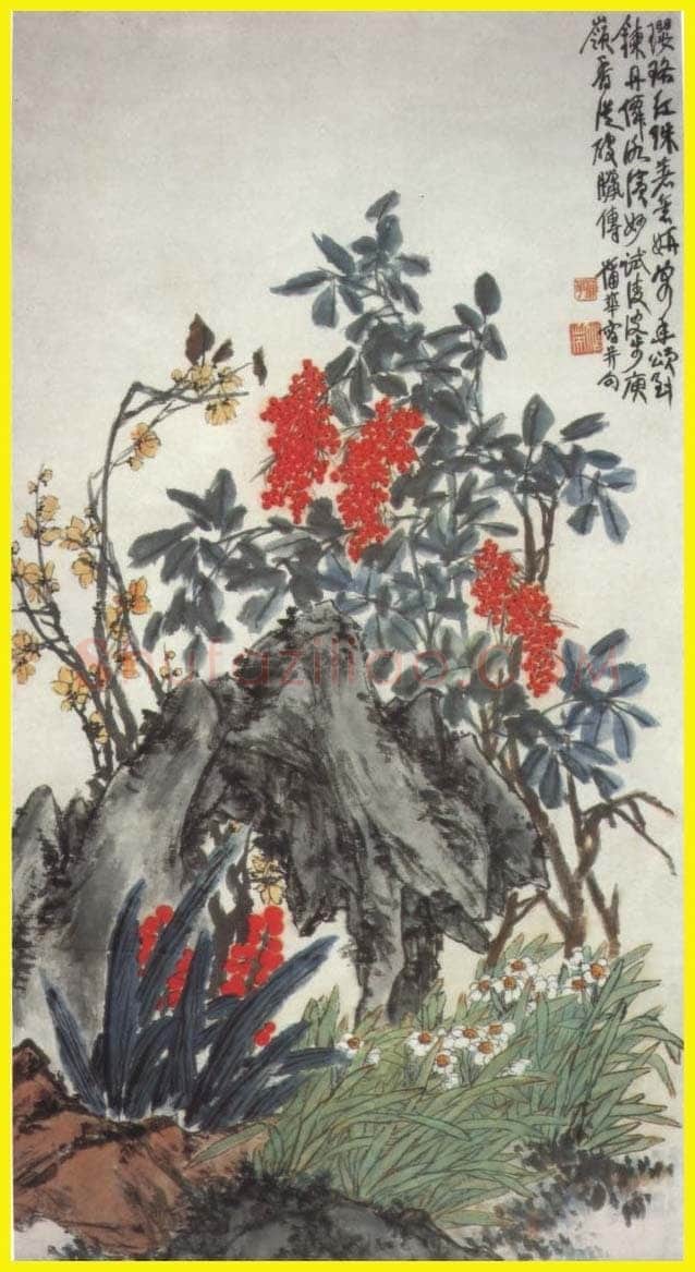 蒲华《天竺水仙图》