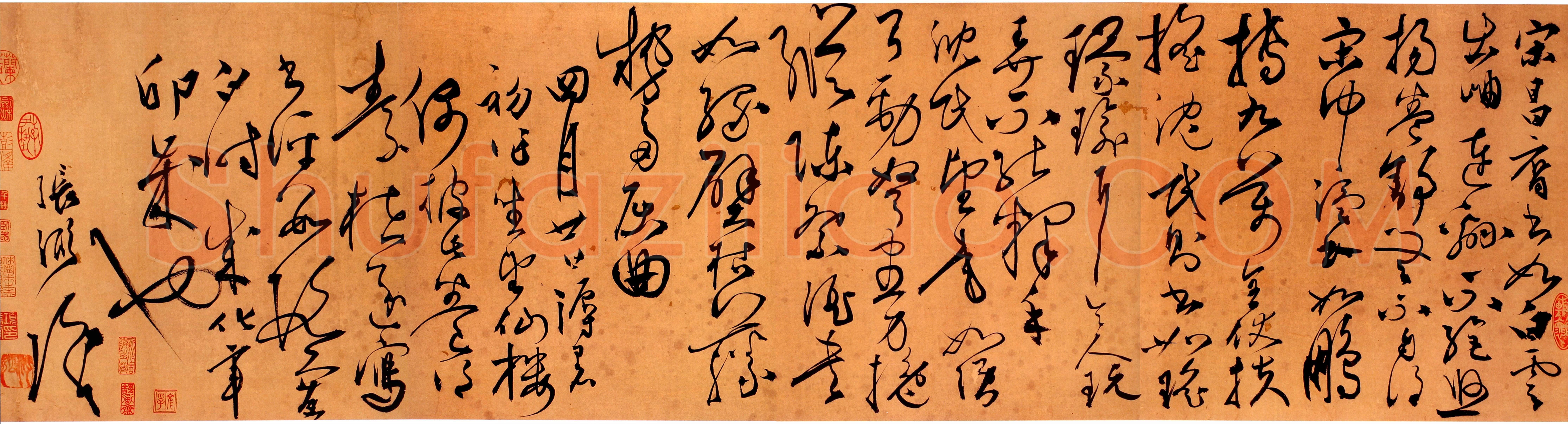 张弼《评书卷》纸本草书 26.5×102.5cm 1471年 香港中文大学文物馆藏(北山堂捐赠)