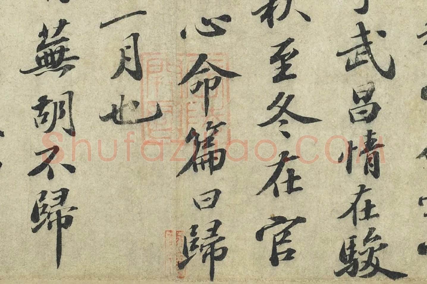 苏轼行楷书《书归去来辞》局部 (4)