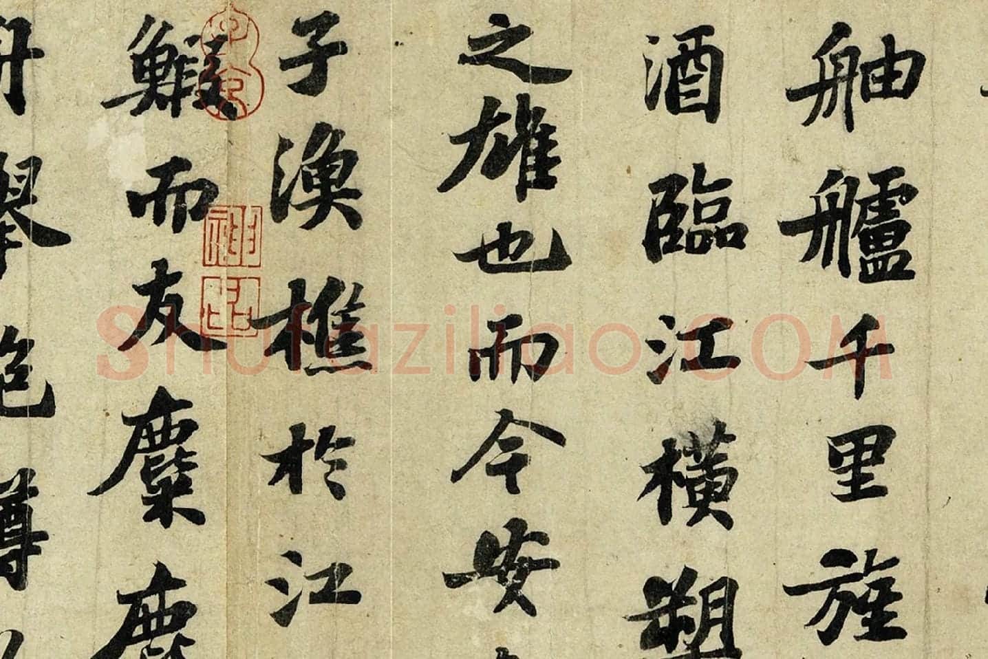 苏轼行楷书《前赤壁赋》高清局部 (5)