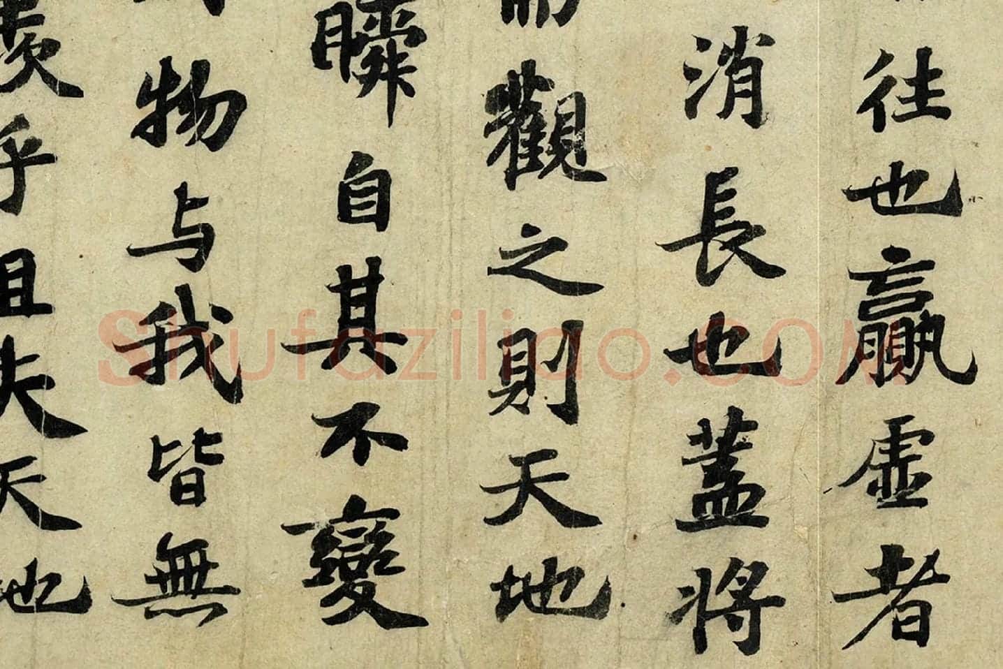 苏轼行楷书《前赤壁赋》高清局部 (7)