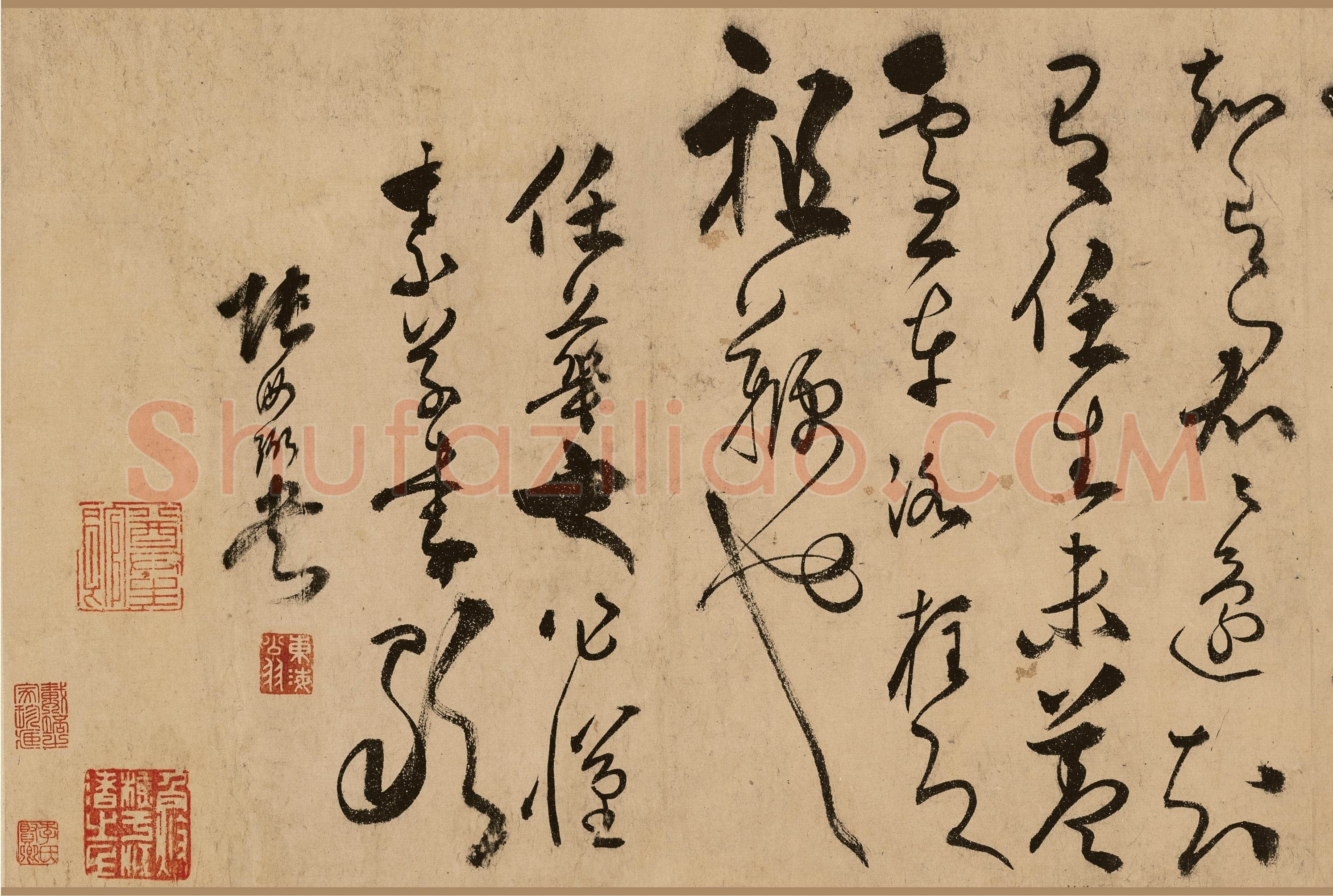 张弼《狂草任华怀素上人草书歌》(传)纸本 31.5×526cm