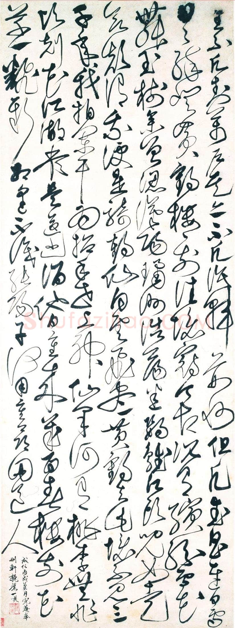 刘珏《草书杨基七言诗轴》1466年 上海博物院藏