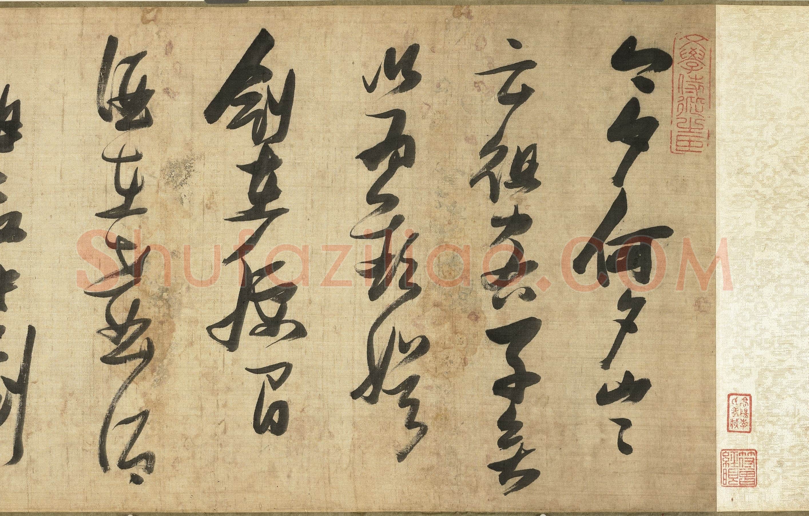 张瑞图《草书守岁诗卷》纸本草书 31.4x290.7cm 台北故宫博物院藏