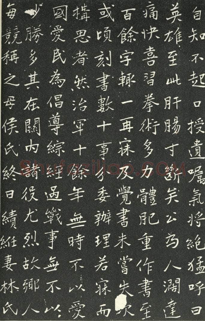 于右任《楷书胡励生墓志铭》墨拓 1925年作 陕西省政协供稿