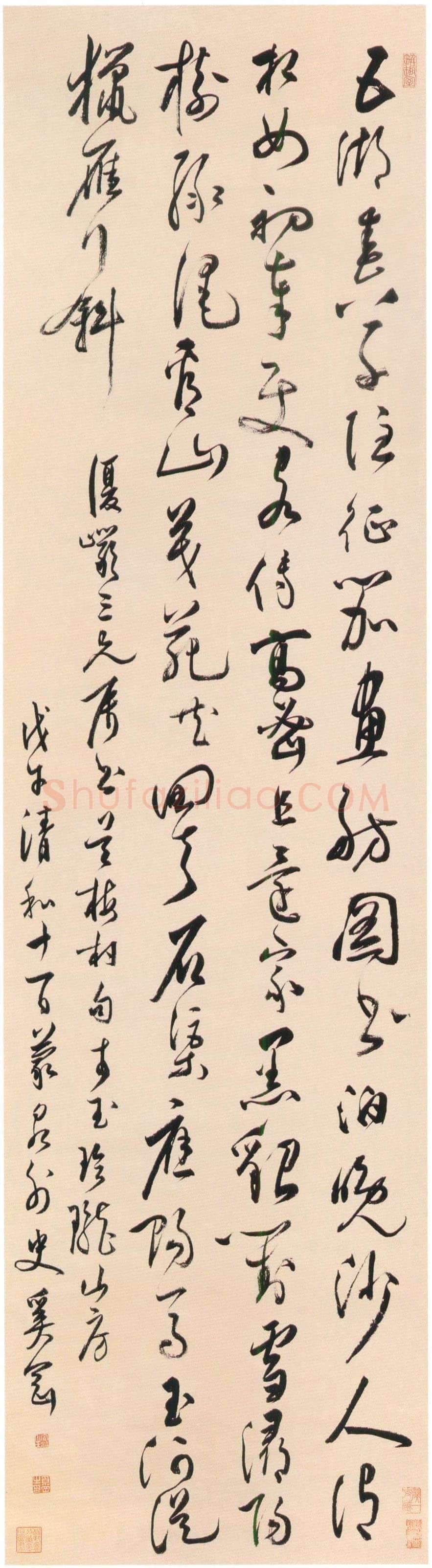 奚冈《草书轴》纸本草书 167.2×44.8cm 湖北省博物馆藏