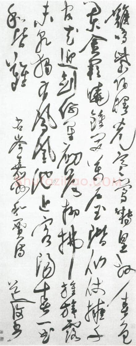 陈淳《草书岑参七律立轴》纸本 纵181.8厘米 横71.5厘米 上海博物馆藏