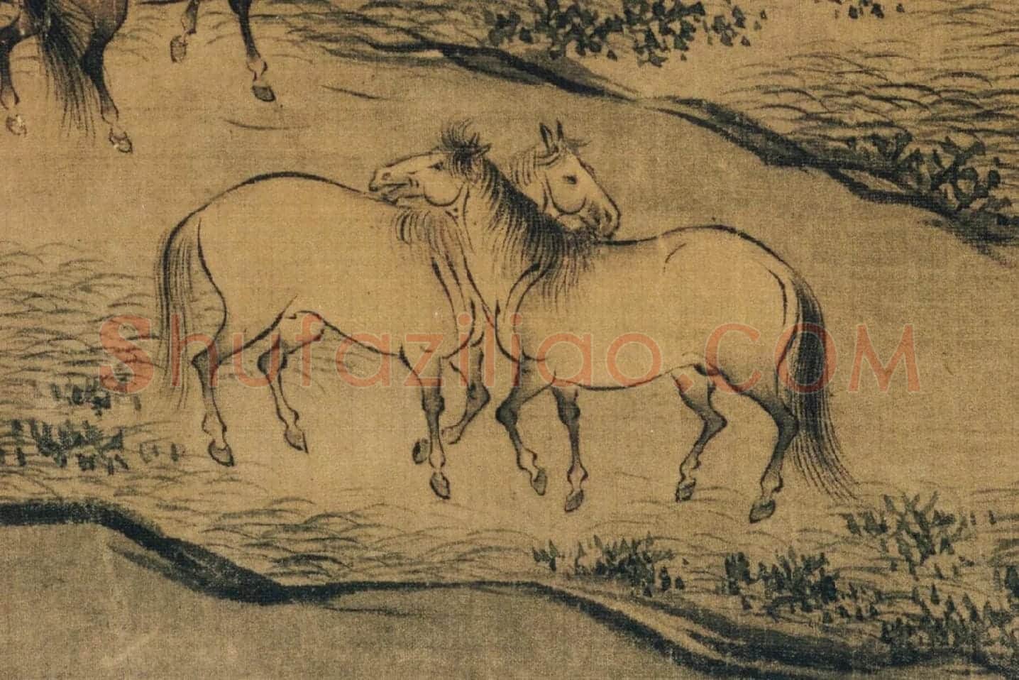 赵构书马和之画《鲁颂三篇》局部 (6)
