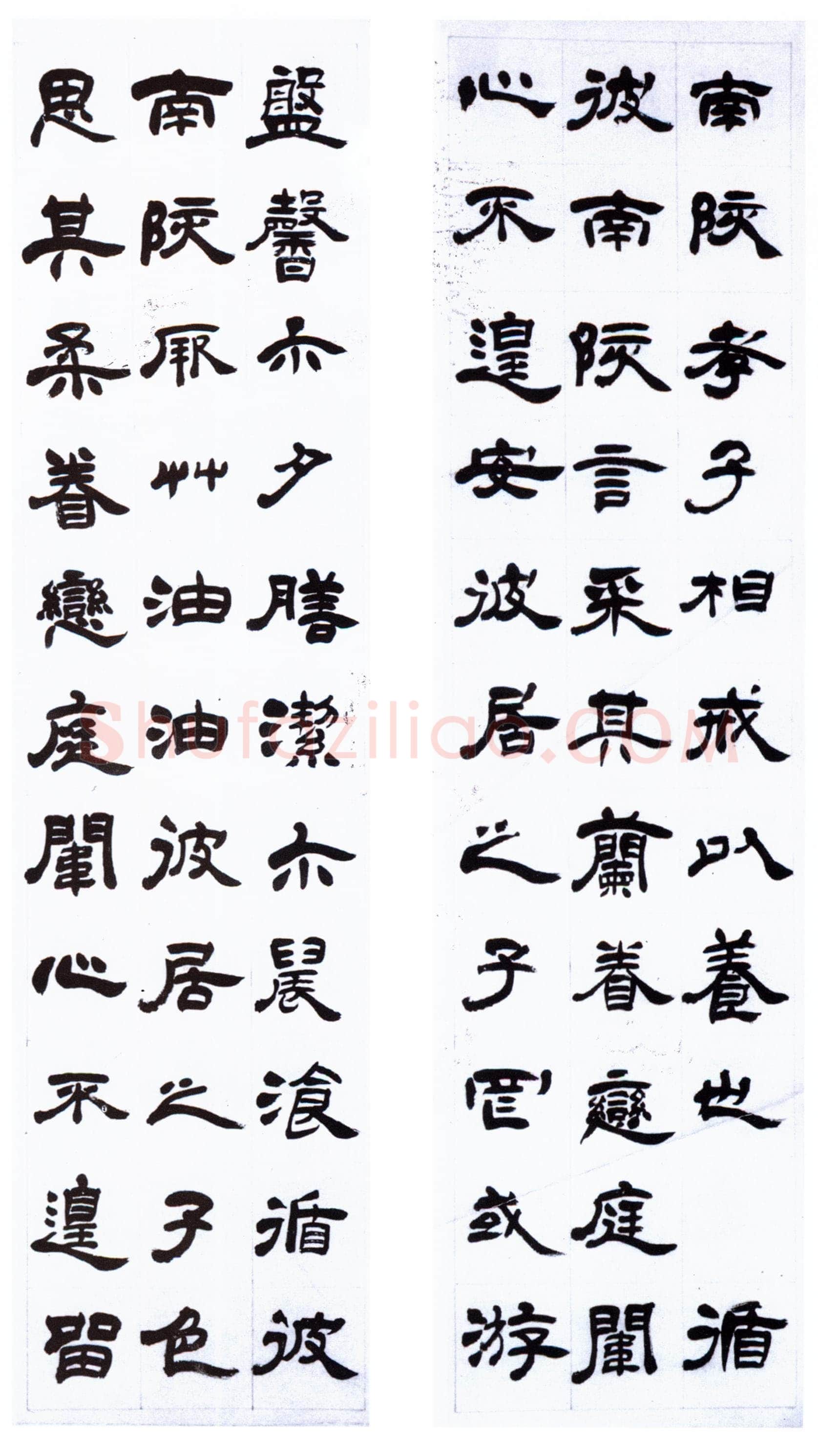 吴熙载《赠归园隶书六条屏》纸本，180×46cm×6 朵云轩藏