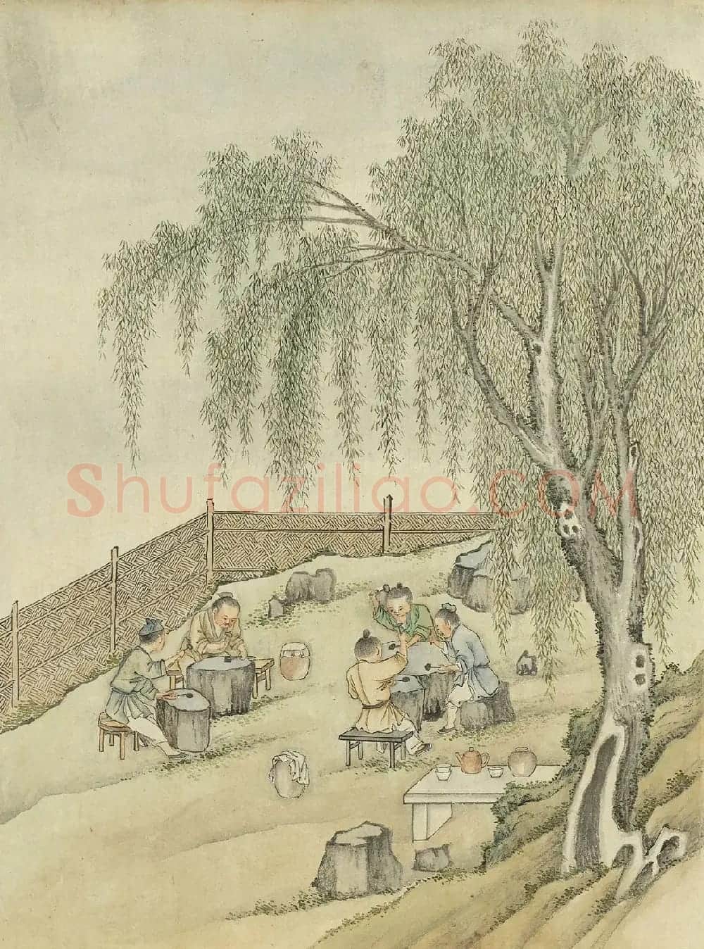 沈初小楷题记徐扬墨法集要图卷 | 传世书法作品欣赏