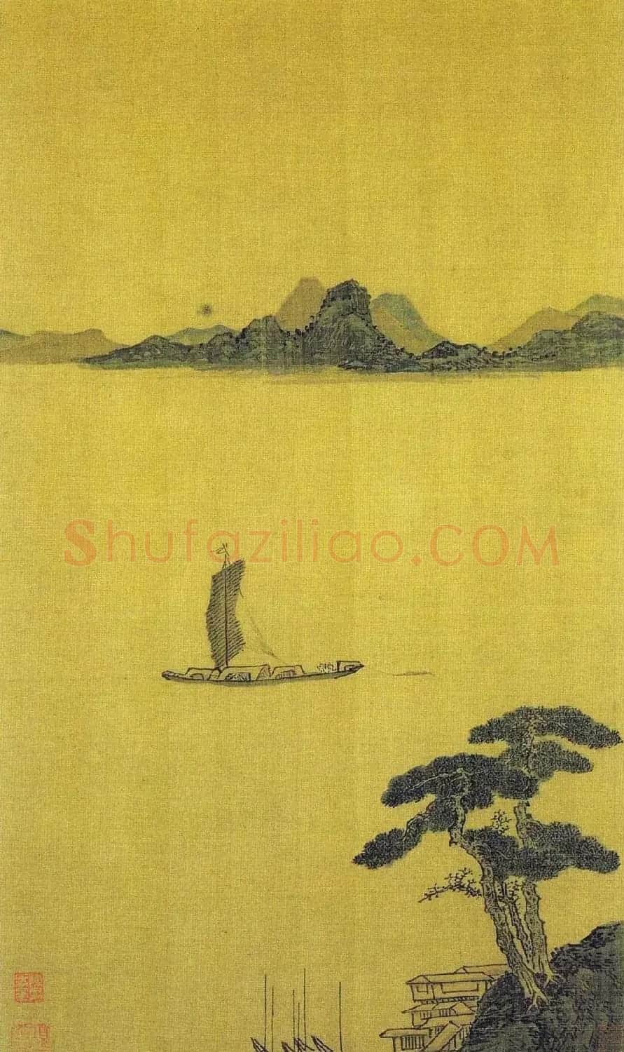 吴门画派班首沈周书法字画欣赏《雨江名胜图册》 | 传世书法作品欣赏