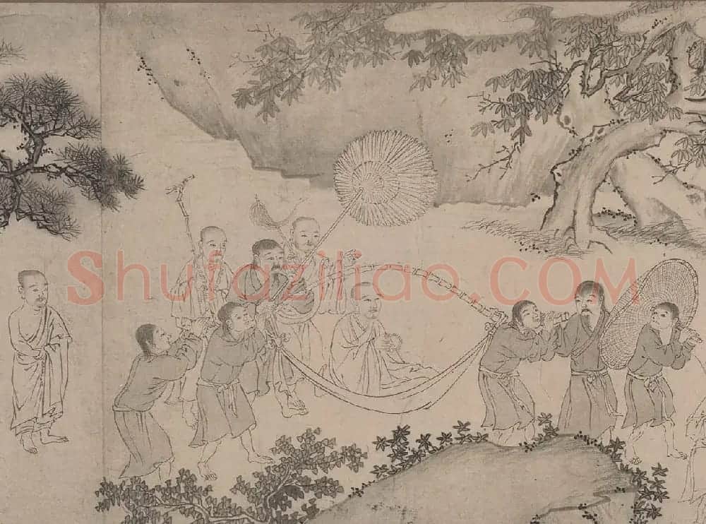 元代陈鉴如《竹林大士出山图》十人书法题跋 | 传世书法作品赏析