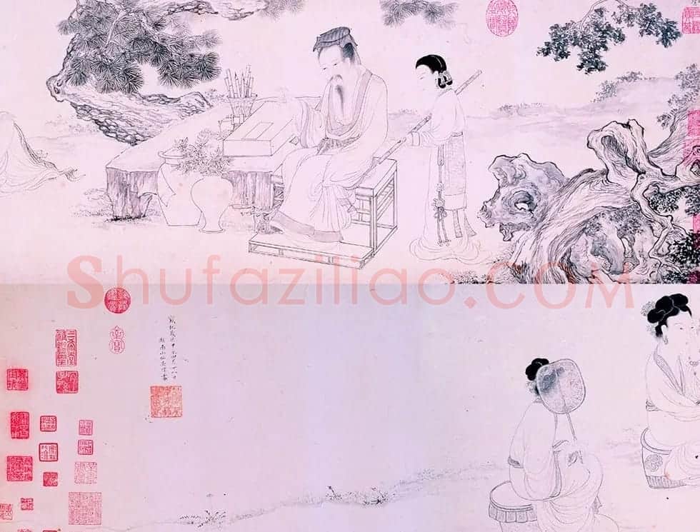 明代吴伟26岁画《铁笛图卷》吴湖帆题跋 | 传世书法作品欣赏