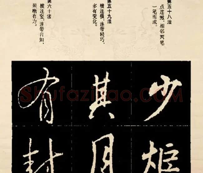 王羲之书法字帖行书结构92法彩色简版 | 毛笔行书字帖