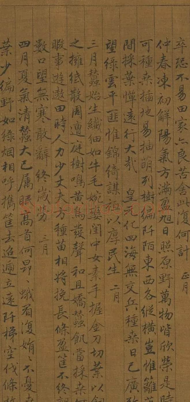 赵孟頫小楷《耕织图诗二十四首》 | 名家书法作品赏析