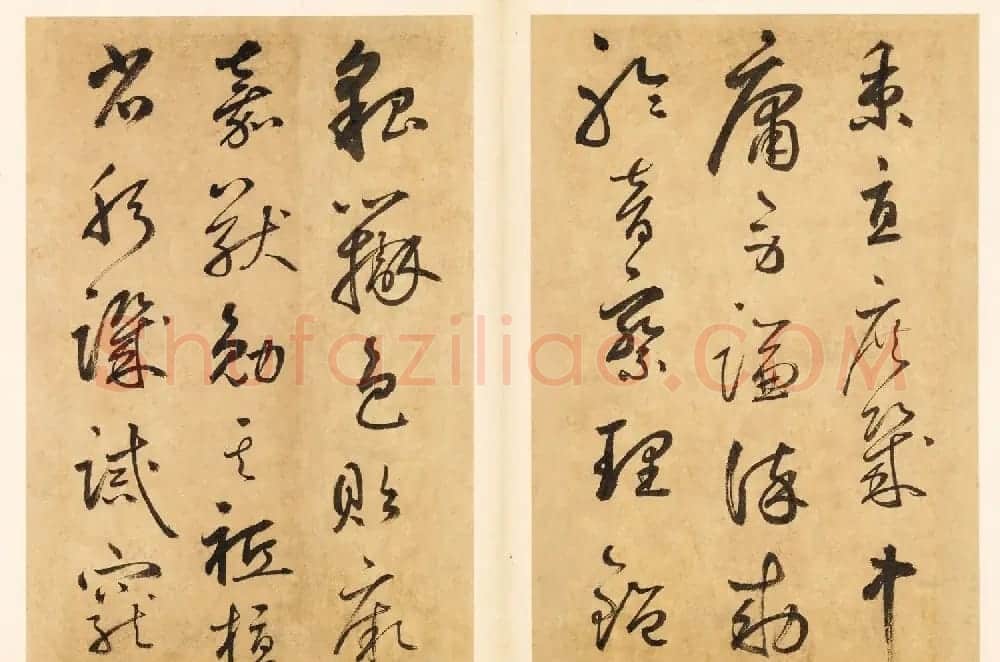 元代边武草书千字文册页三十七开 | 毛笔书法作品