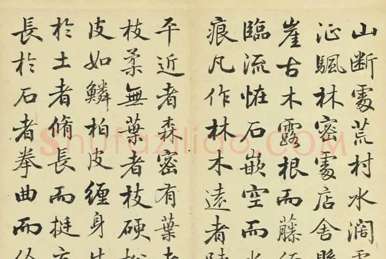 清代嵇璜书法册《荆浩画山水赋》 | 书法名家作品欣赏