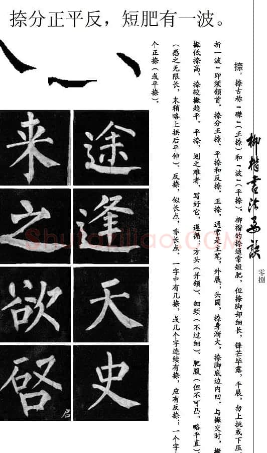 柳公权楷书学习字帖《柳体书法要诀》 | 软笔楷书字帖
