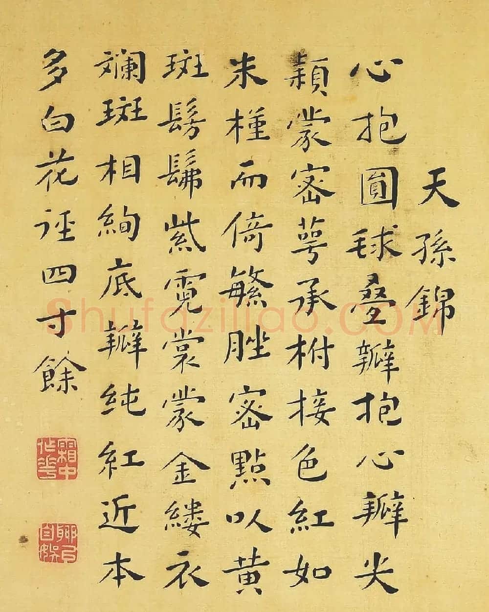 清代书法家湛畗书《菊谱》册页 | 传世书法作品精选