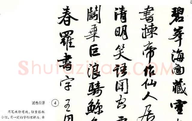 中央美院书法高考优秀试卷附点评 | 书法作品赏析