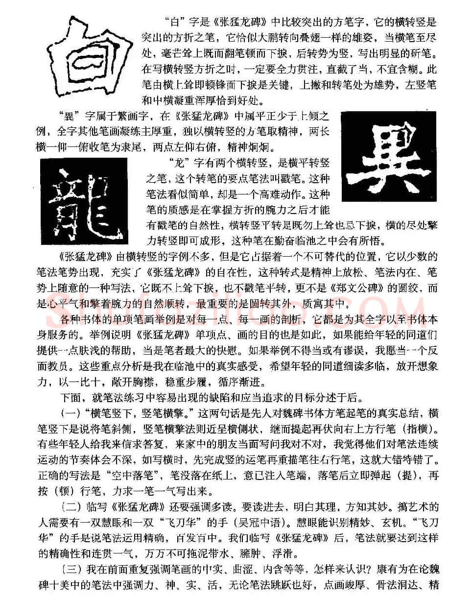 图文教材 怎样写魏碑与怎样临习张猛龙碑 | 软笔楷书字帖