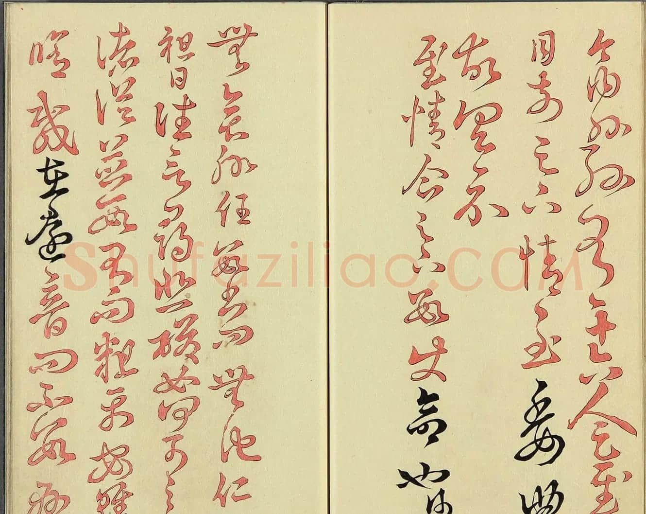 日本漆山天童朱书《羲之十七帖》 | 名家书法作品精选