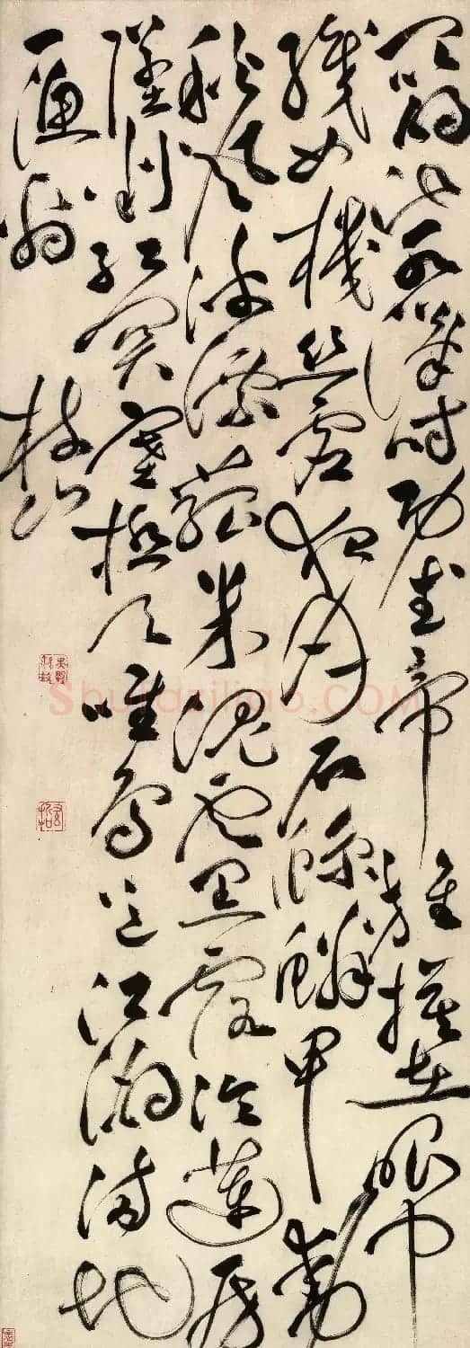 祝允明草书杜甫秋兴诗轴2幅 | 名家书法作品精选